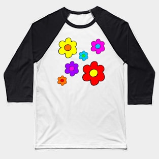 Pop Flowers Baseball T-Shirt